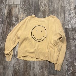 yellow smiley face crewneck